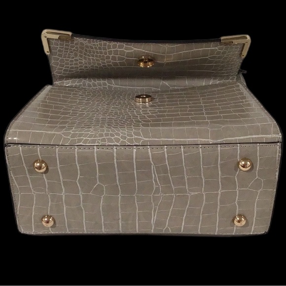 Dune London Faux Leather Animal Embossed Handbag, Shoulder Bag, Crossbody, Tan - Picture 9 of 12